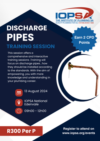 Let's talk Discharge Pipes - Training Session - 13 August 2024