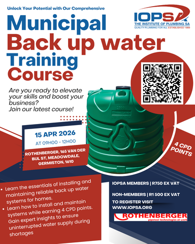 GP - Municipal Back up water training